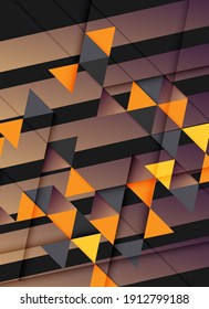 Flat vector. Minimal geometric background. Dynamic shapes composition. Eps10 vector.