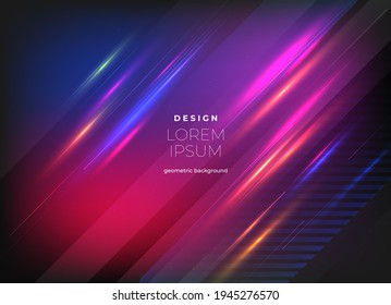 Flat vector. Minimal geometric background. Dynamic shapes composition. Eps10 vector.