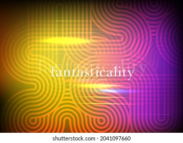 Flat vector. Minimal geometric background. Dynamic shapes composition. Eps10 vector.
