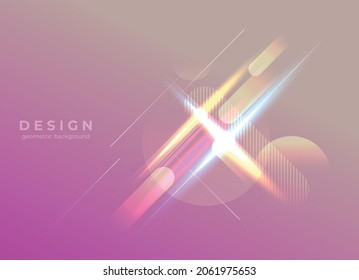 Flat vector. Minimal geometric background. Dynamic shapes composition. Eps10 vector.