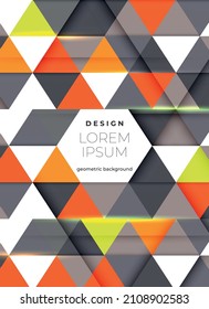 Flat vector. Minimal geometric background. Dynamic shapes composition. Eps10 vector.