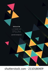 Flat vector. Minimal geometric background. Dynamic shapes composition. Eps10 vector.