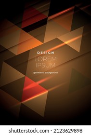 Flat vector. Minimal geometric background. Dynamic shapes composition. Eps10 vector.