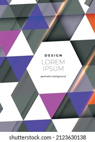 Flat vector. Minimal geometric background. Dynamic shapes composition. Eps10 vector.