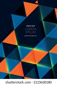 Flat vector. Minimal geometric background. Dynamic shapes composition. Eps10 vector.