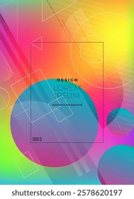 Flat vector. Minimal geometric background. Dynamic shapes composition. Eps10 vector.