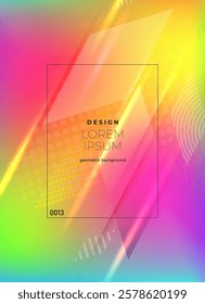 Flat vector. Minimal geometric background. Dynamic shapes composition. Eps10 vector.
