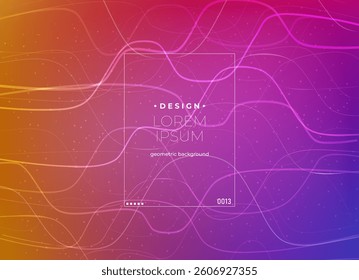 Flat vector. Minimal geometric background. Dynamic shapes composition. Eps10 vector.