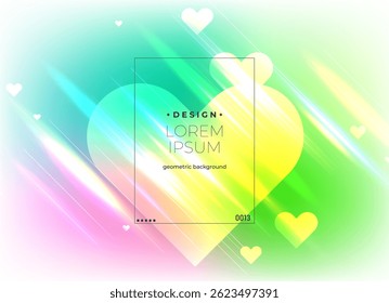 Flat vector. Minimal geometric background. Dynamic shapes composition. Eps10 vector.