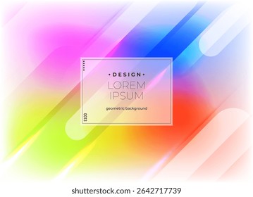 Flat vector. Minimal geometric background. Dynamic shapes composition. Eps10 vector.