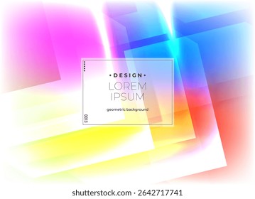 Flat vector. Minimal geometric background. Dynamic shapes composition. Eps10 vector.