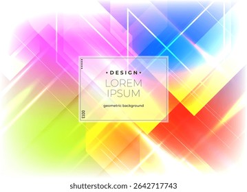 Flat vector. Minimal geometric background. Dynamic shapes composition. Eps10 vector.