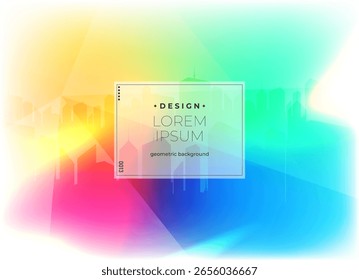 Flat vector. Minimal geometric background. Dynamic shapes composition. Eps10 vector.