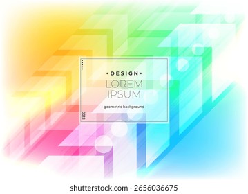 Flat vector. Minimal geometric background. Dynamic shapes composition. Eps10 vector.