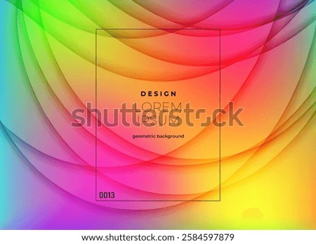 Flat vector. Minimal geometric background. Dynamic shapes composition. Eps10 vector.