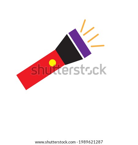 flat vector or minimalist torchlight illustration