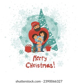 flat vector modern expressive abstract whimsical fine art, family , body care, hand drawing. Not AI. MyRealHoliday. Christmas time together, winter holiday preparation vector cartoon.