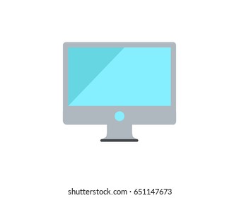 Flat vector modern pc monitor