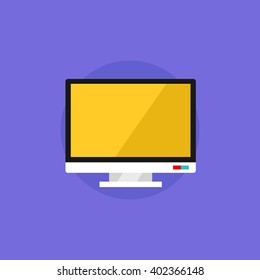 Flat vector monitor illustration