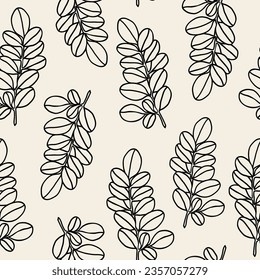 Flaches Vektor-Moringa-Muster