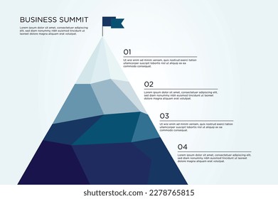 Flat vector mountain infographic template