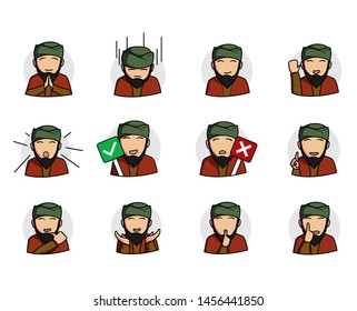 
Flat Vector Muslim Cute with expression can be used on your design, tshirt, sticker and more