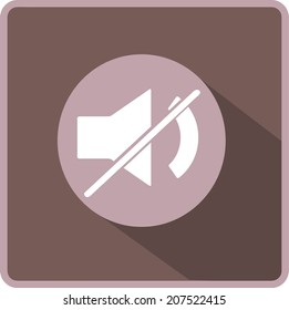 Flat Vector Mute sound icon