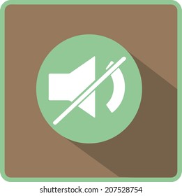 Flat Vector Mute sound icon