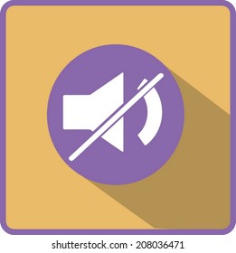 Icono de silenciar sonido del vector plano