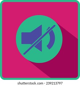 Flat Vector Mute sound icon