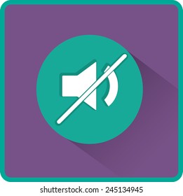 Icono de silenciar sonido del vector plano