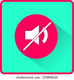 Icono de silenciar sonido del vector plano