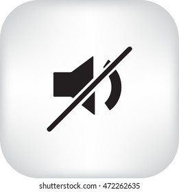 Icono de silenciar sonido del vector plano