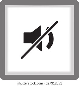 Flat Vector Mute sound icon