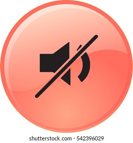 Flat Vector Mute sound icon