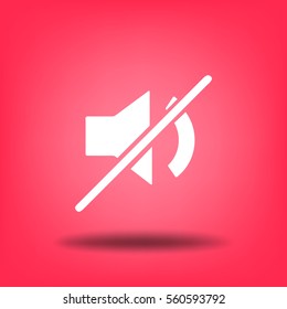 Icono de silenciar sonido del vector plano