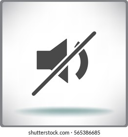 Icono de silenciar sonido del vector plano