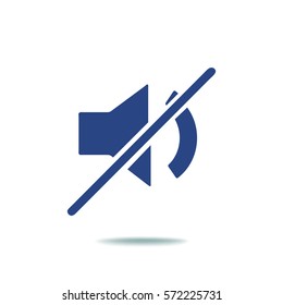 Icono de silenciar sonido del vector plano