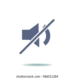 Flat Vector Mute sound icon