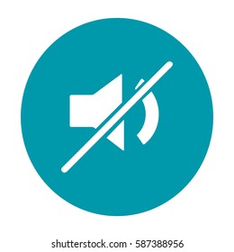 Icono de silenciar sonido del vector plano