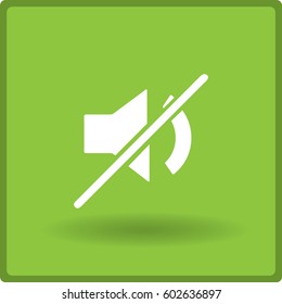 Flat Vector Mute sound icon
