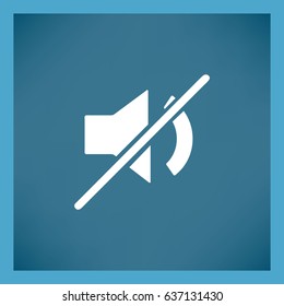 Icono de silenciar sonido del vector plano