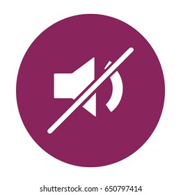 Flat Vector Mute sound icon
