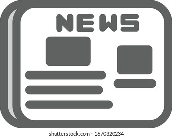 Flat vector newspape. Weather forecast