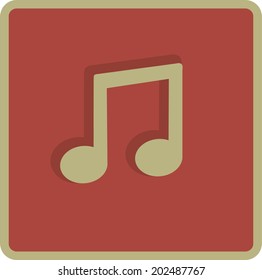 Flat Vector Note icon. 