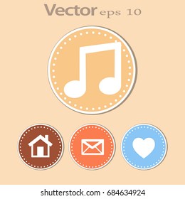 Flat Vector Note icon