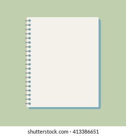 Flat vector notebook 