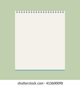 Flat vector notebook 
