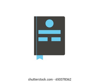 Flat vector notebook organizer icon
