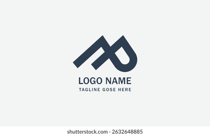 Flat Vector p Logo Design Template